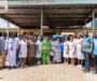 Lordina Mahama boosts Hohoe NDC PC’s campaign- meets queen mothers & donates medical equipment.